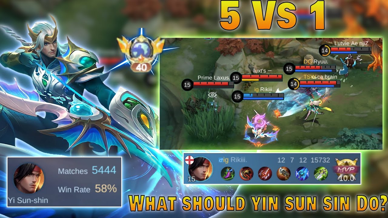 "5 vs 1 Is Possible"- Yi Sun Shin Gameplay - Mobile Legends Bang Baang
