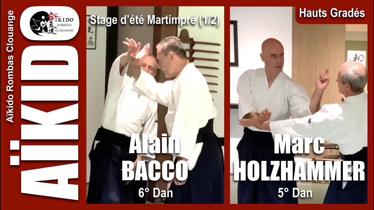 Alain BACCO 6° Dan, Marc HOLZHAMMER 5° Dan - Stage d'été Aïkido - Martimpré 2023 (Partie 1)