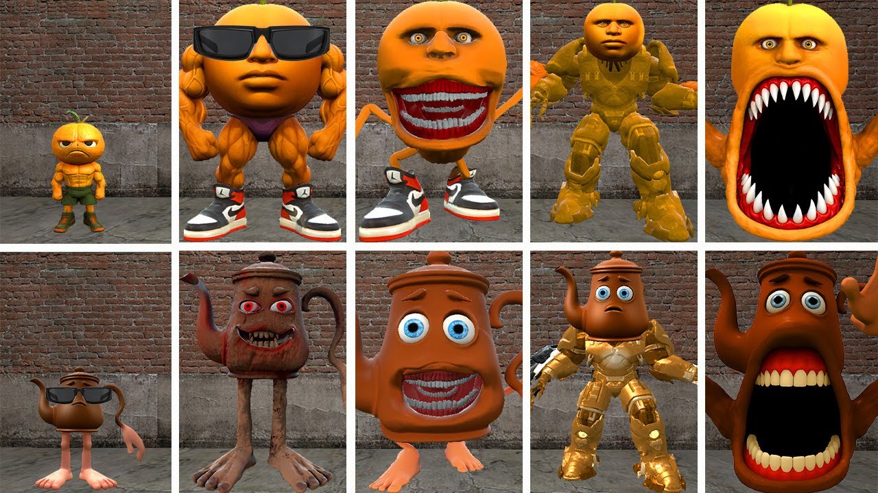 YES YES: ALL THE NEW EVOLUTIONARY FORMS OF ODINDINDUN MONSTER VS TATATA SAHUR MONSTER IN GMOD!