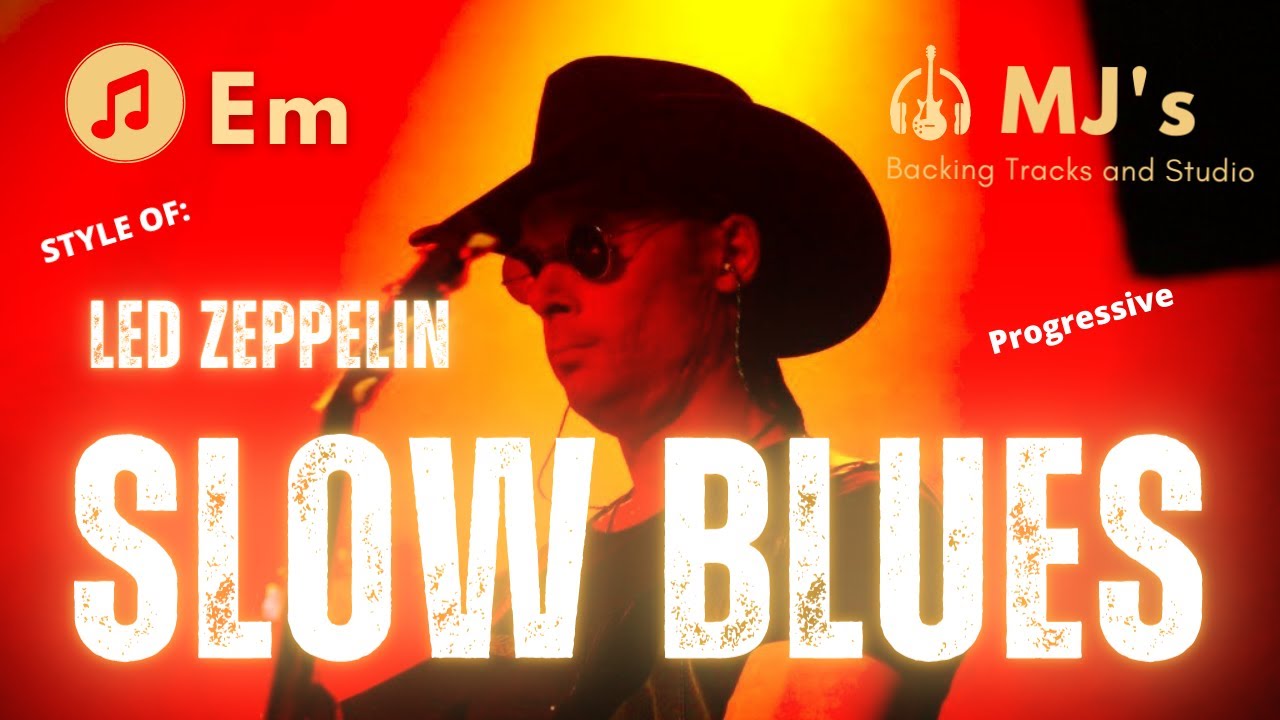 Led Zeppelin Slow Blues Ballad Progressive type Backing Track in E minor