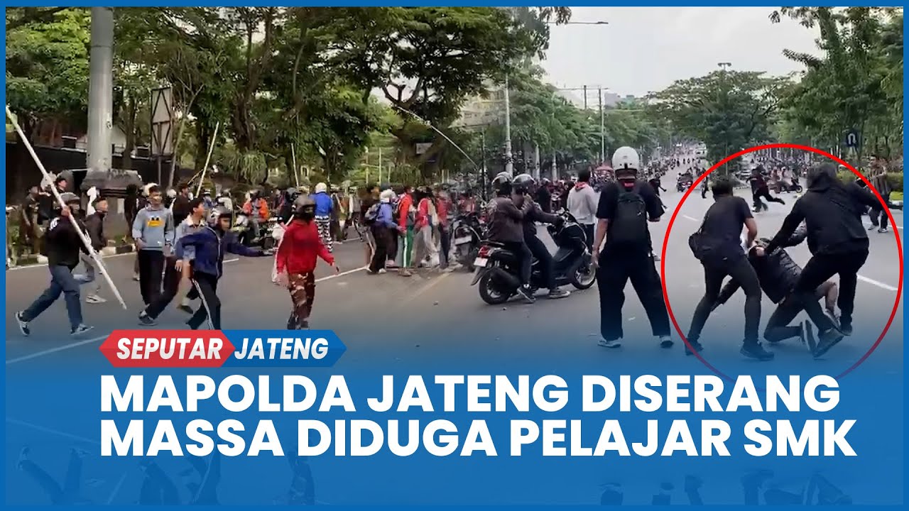 Mendadak Mapolda Jateng Jl Pahlawan Semarang Diserang Massa Remaja Diduga Pelajar SMK