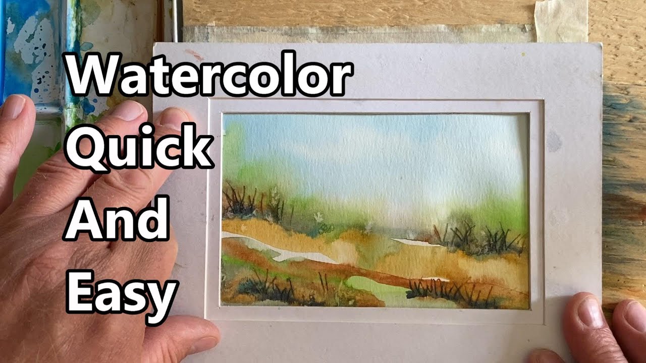 How To Paint A Watercolor Landscape, Watercolor Painting For Beginners, Watercolor Quick And Easy