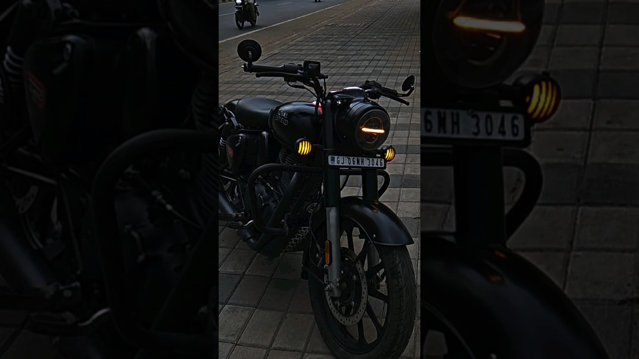 Classic 350 🎯 Dark Stealth Black 🔥  Gunmetal Grey ❓️ Bullet Lover &hearts;️ Single Seater Bobber Bike 🤩
