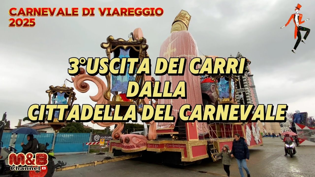 Carnevale di Viareggio 2025...3°uscita dei carri allegorici dalla Cittadella del Carnevale