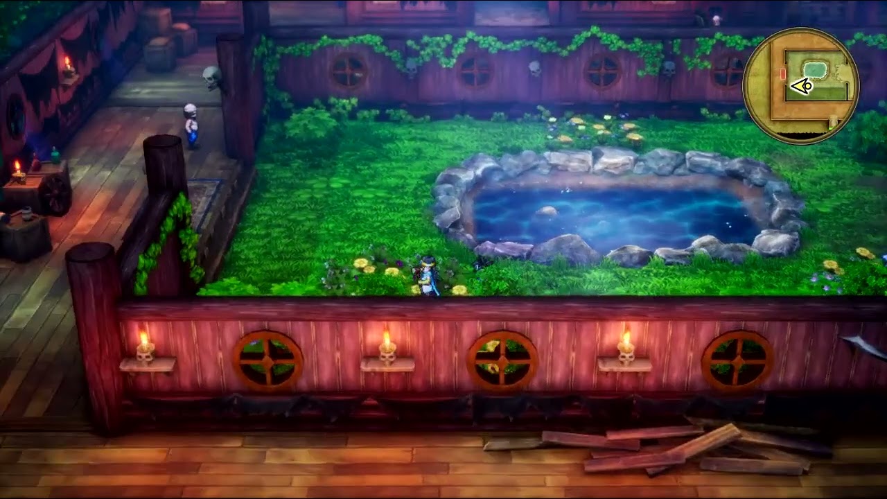 ドラクエ3 HD-2D ＃ 461 海賊の家でオーブを見つける　海賊の家の中をいろいろウロウロする　おたすけ機能利用 敵に異様に高いダメージ　 無言 プレイ動画