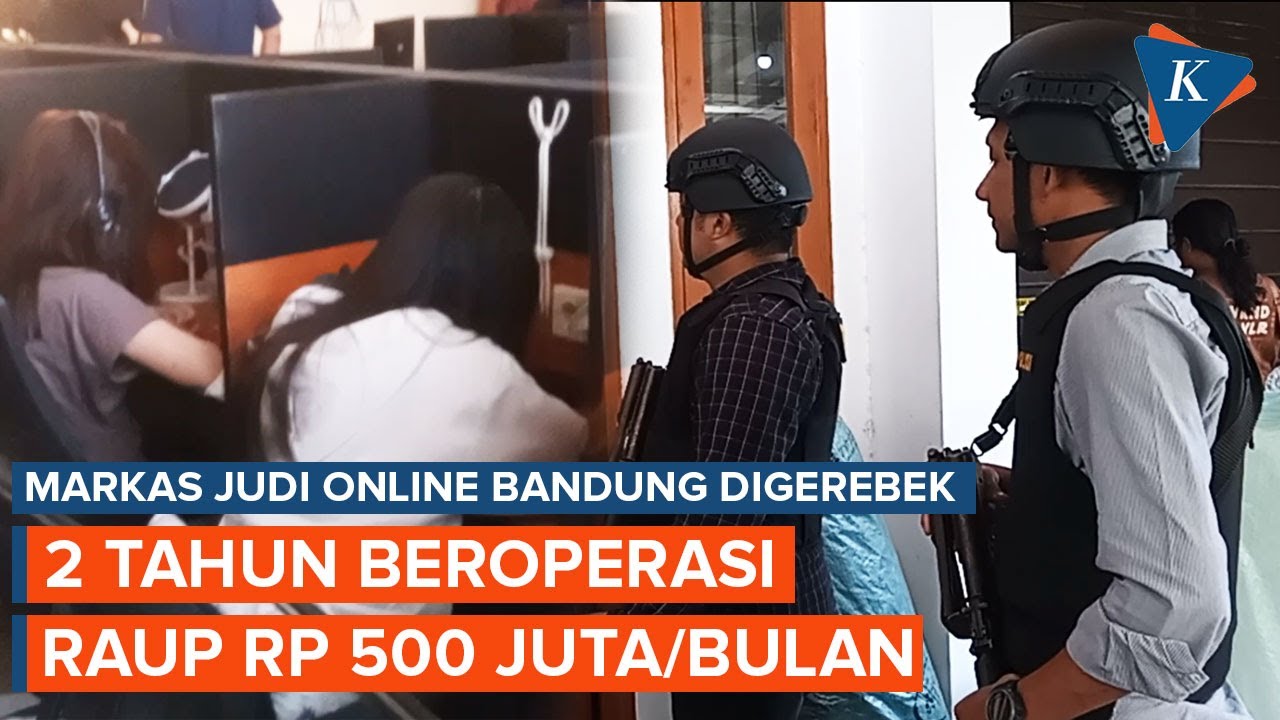 Markas Judi Online di Bandung Digerebek, Beroperasi 2 Tahun Berkedok Rumah Penjual Kain