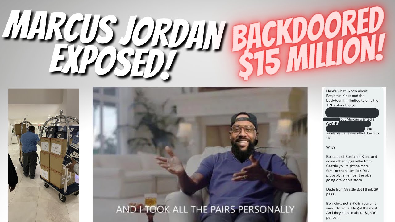 Marcus Jordan EXPOSED 😱 - Backdooring $15 MILLION worth of Trophy Room Jordan 1's!!