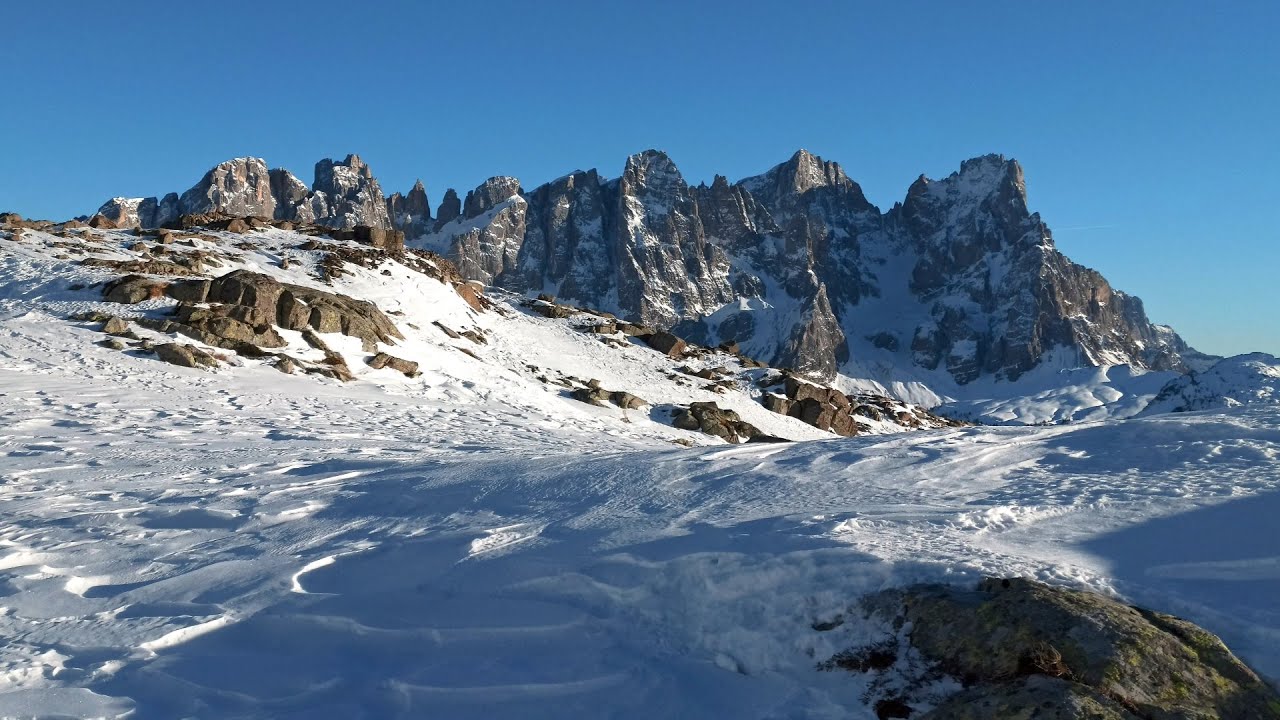From Malga Vallazza to Cima Bocche - winter in the Dolomites