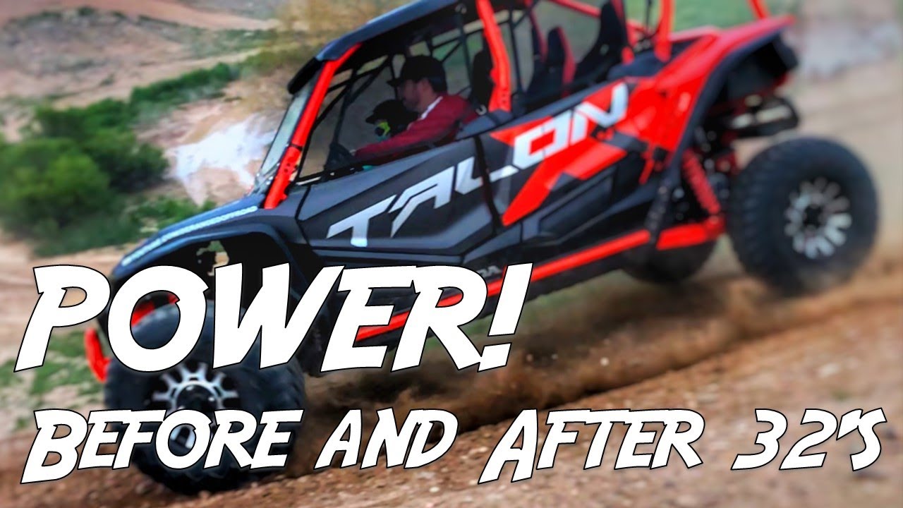 32 inch Tires on the Honda Talon - Before and After