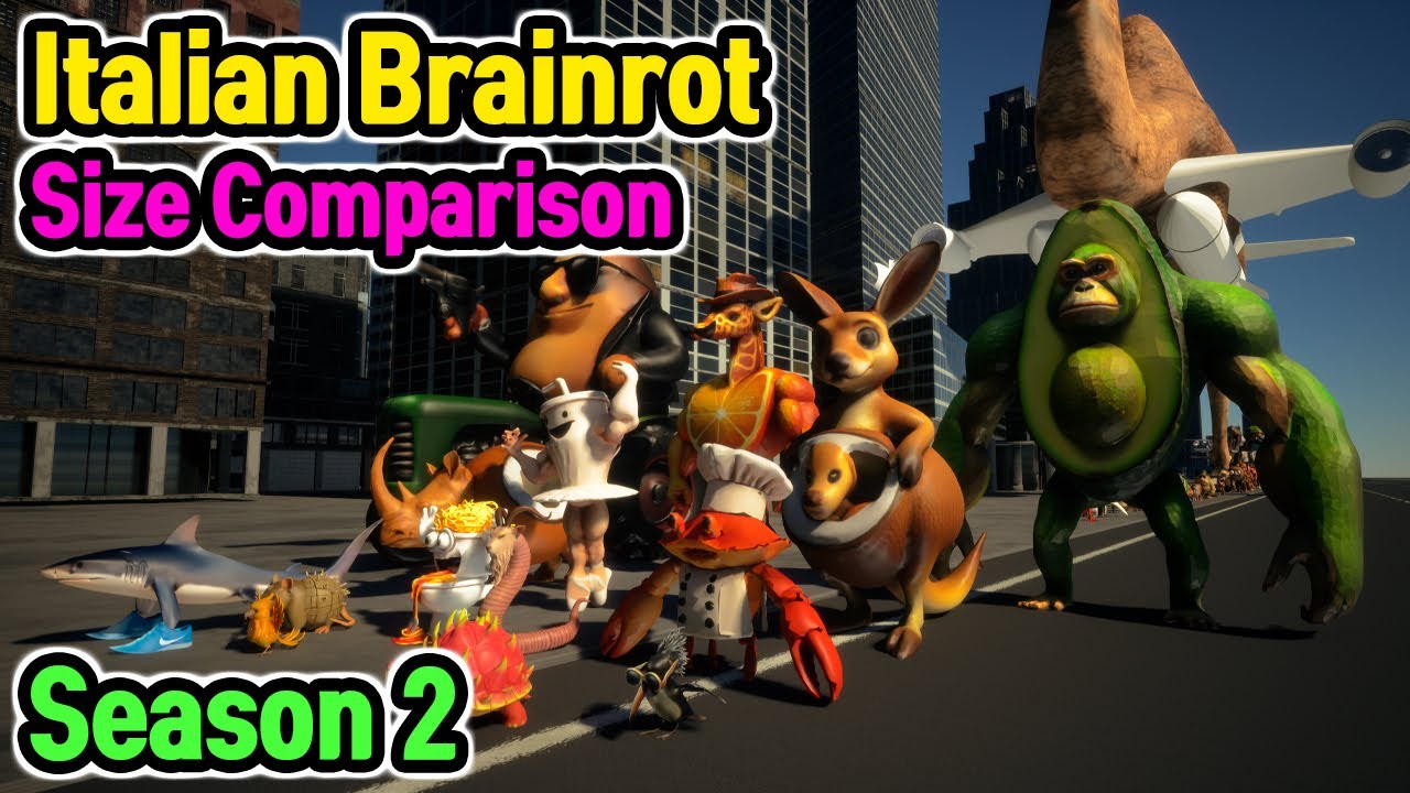 Italian Brainrot Size Comparison : Season 2