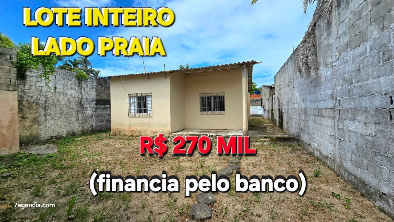 Casa Lado Praia em Itanhaém por R$ 270 Mil 😱 | Lote Inteiro + Financia
