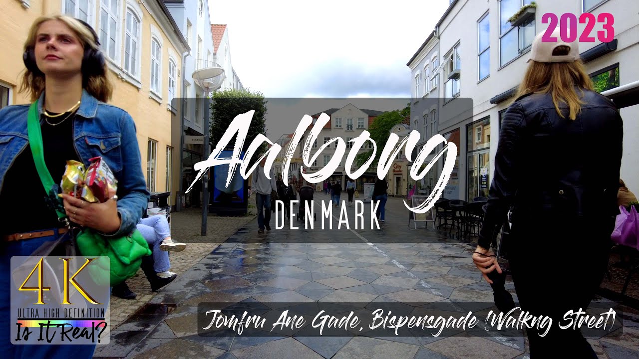 🇩🇰🏙 Aalborg, Denmark | City Walk | Walking Street | Jomfru Ane Gade | Bispensgade | 4K | July 2023