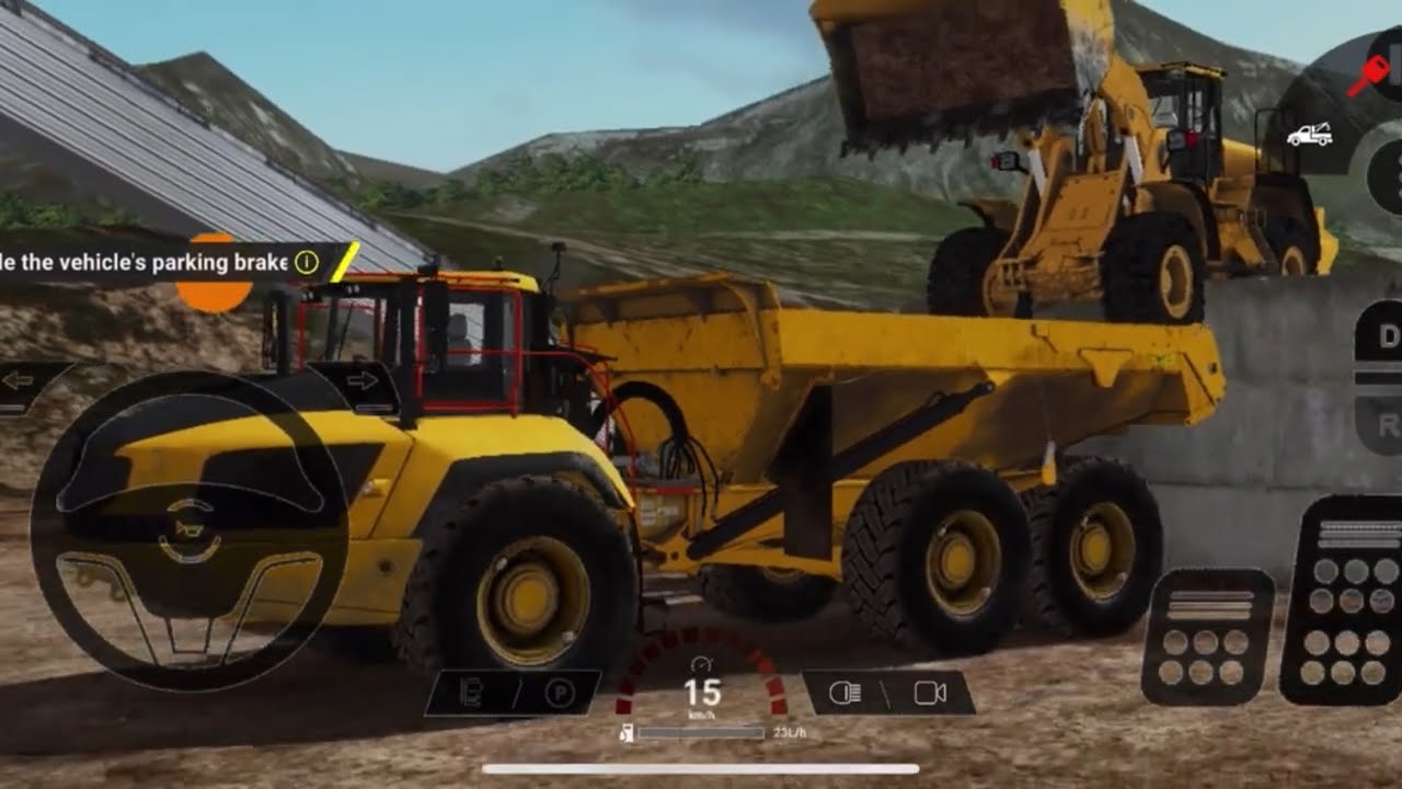 Dump truck transport land for building.