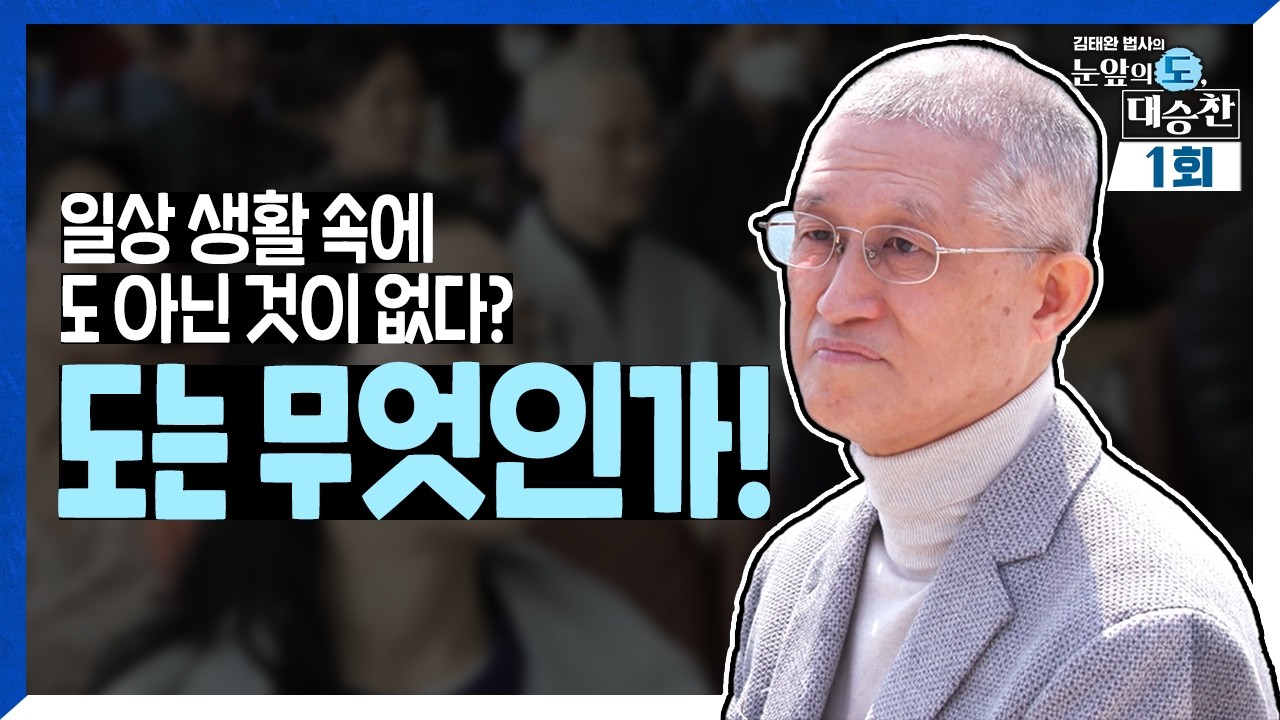 일상 생활 속에 도 아닌 것이 없다? 그러면 대체 그 도는 무엇인가! | 김태완 법사의 눈앞의 도, 대승찬 1화
