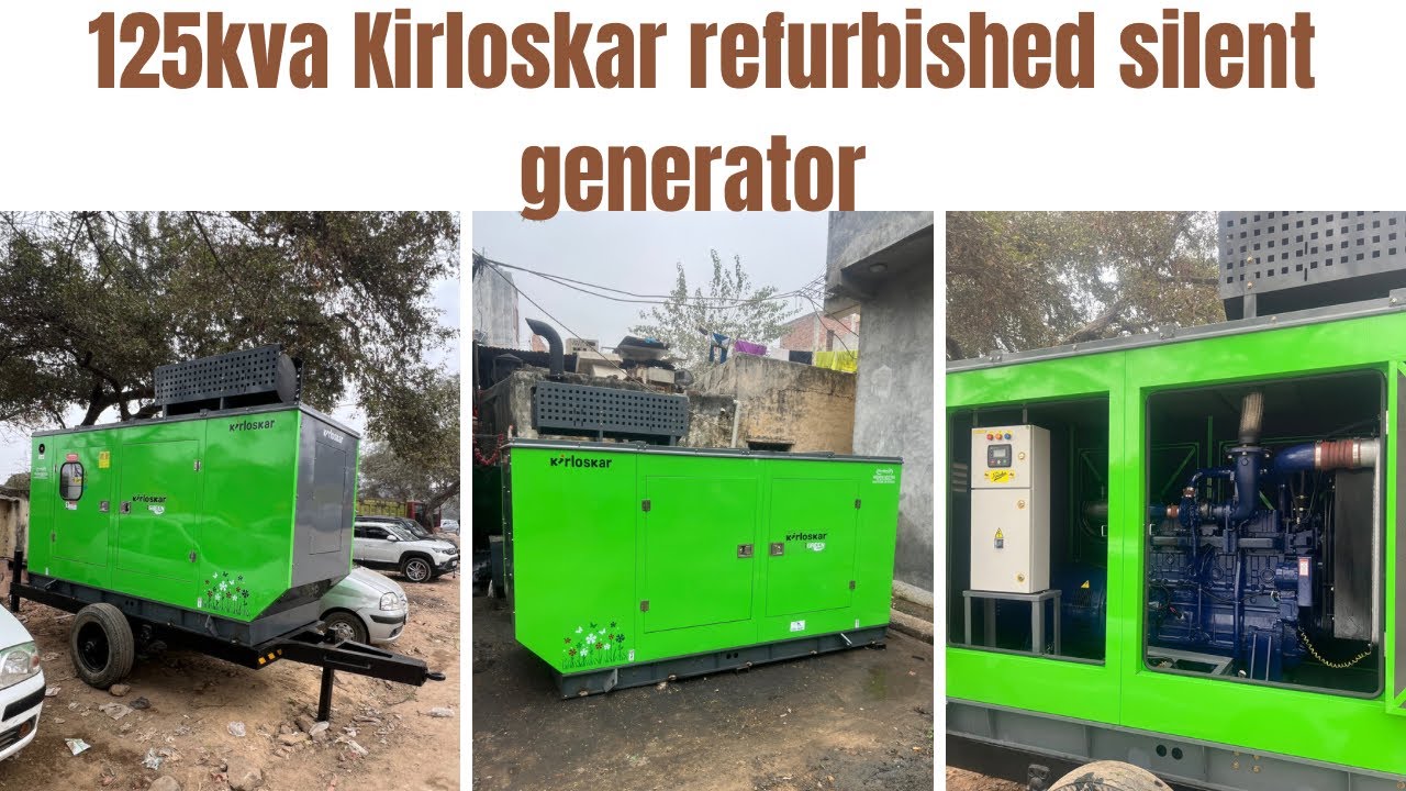 125kva Kirloskar refurbished silent Generator with Trolly full load testing  Rajasthan Delivery
