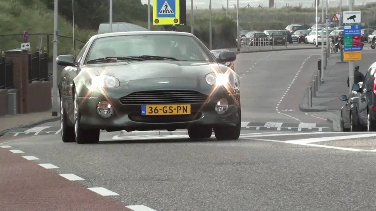(HD) Aston Martin DB7 Vantage: Drive-By and crazy Downshift! Nice sound!!