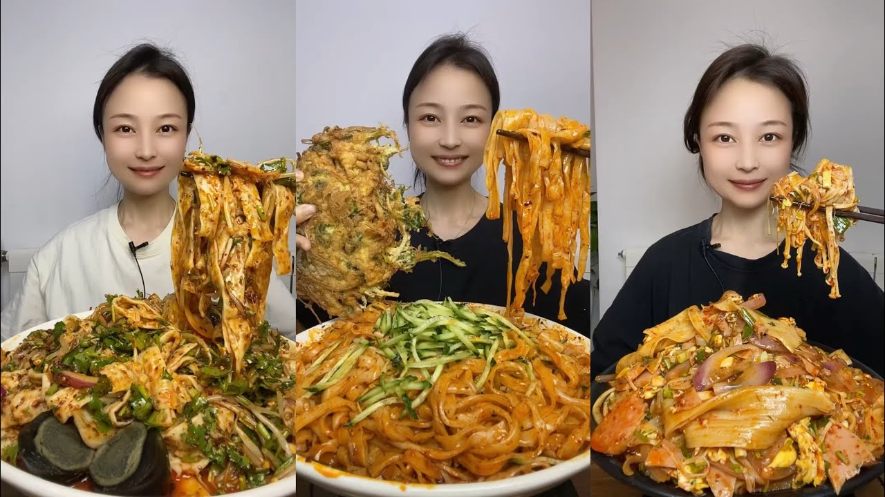🍝ASMR MUKBANG SPICY NOODLES Meat Dumpling HOMEMADE BRAISED PORK YummyMukbang
