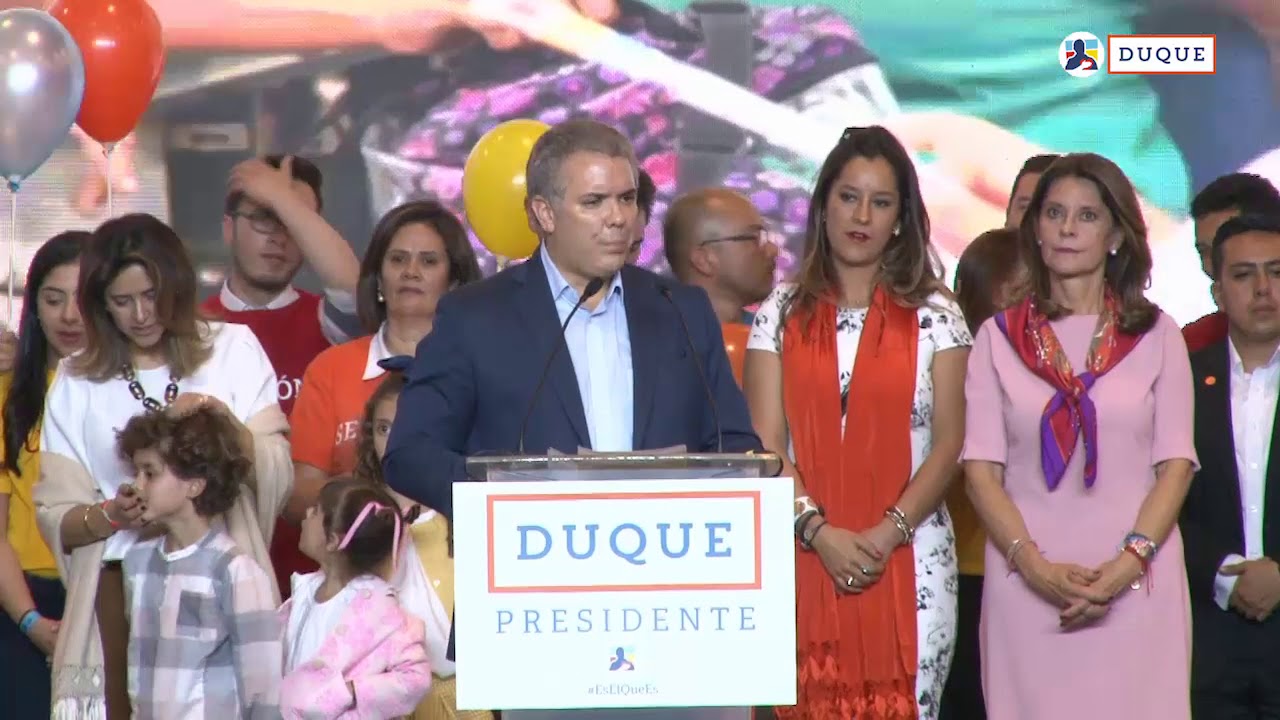 Discurso de Iván Duque por su victoria en primera vuelta
