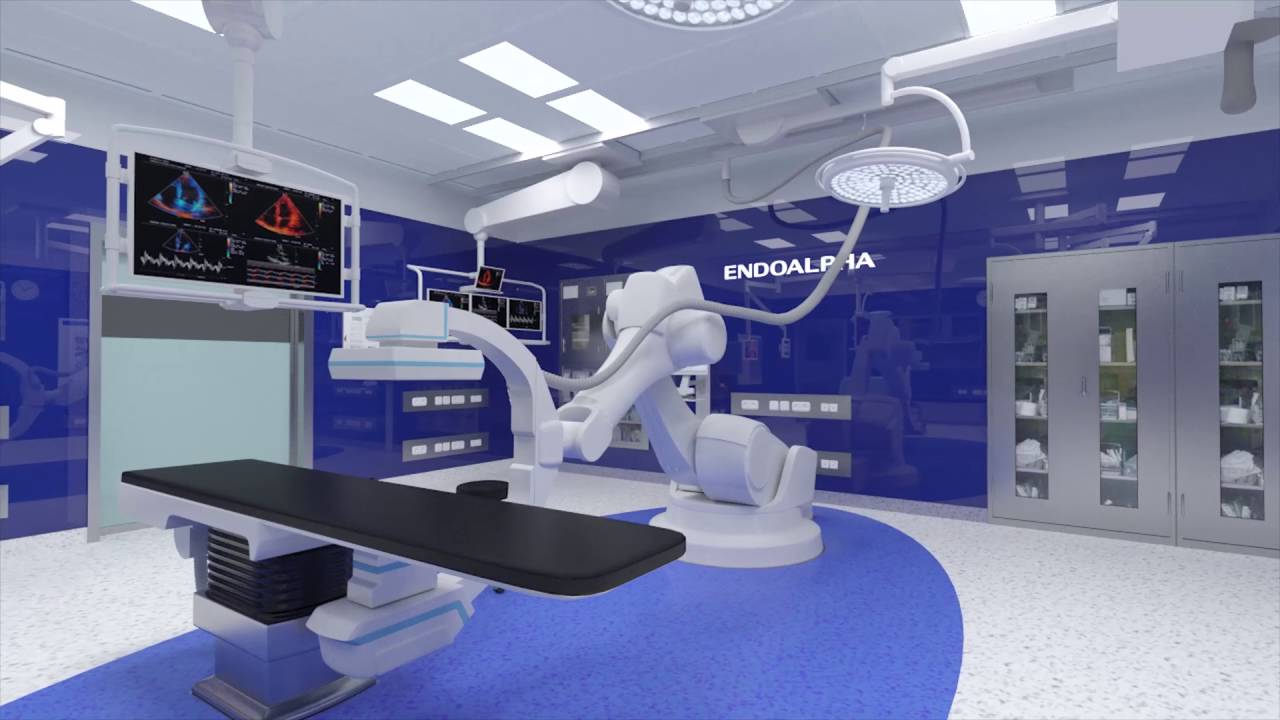 ENDOALPHA Hybrid Operating Room 3D Render