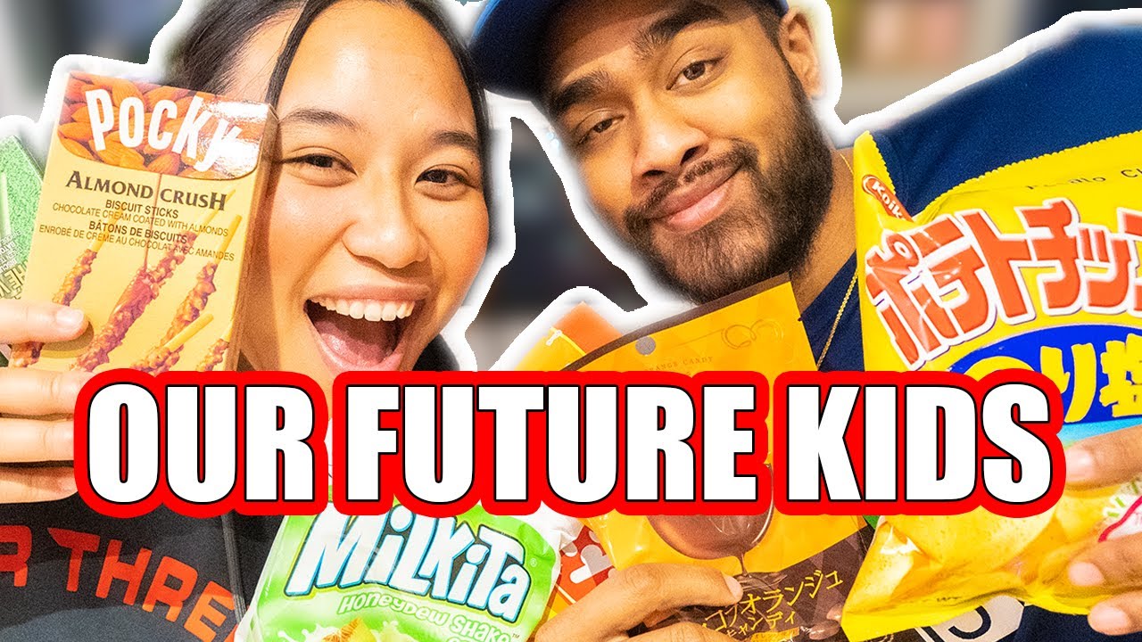 Talking about our kids! (Asian Snacks Taste Test) | Aileen and Deven