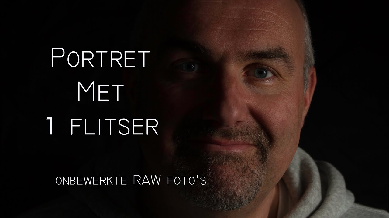 7 | Portet met 1 flitser - Raw shoot - Zwarte achtergrond maken