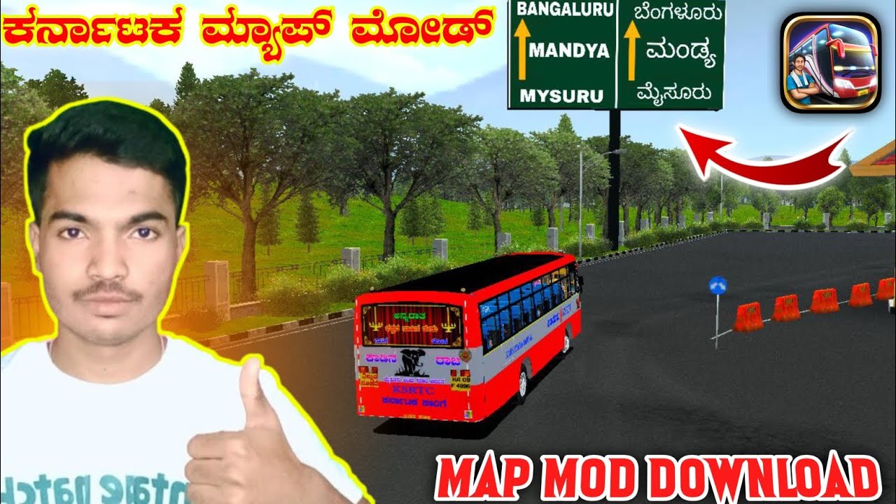 🤩Bus Simulator Indonesia Karnataka Map Mod Download In Kannada Video