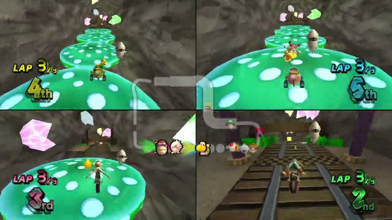 Mario Kart Wii Custom Tracks (Wiimms) ✦ 4 Players #628 (3 Tracks) Mirror