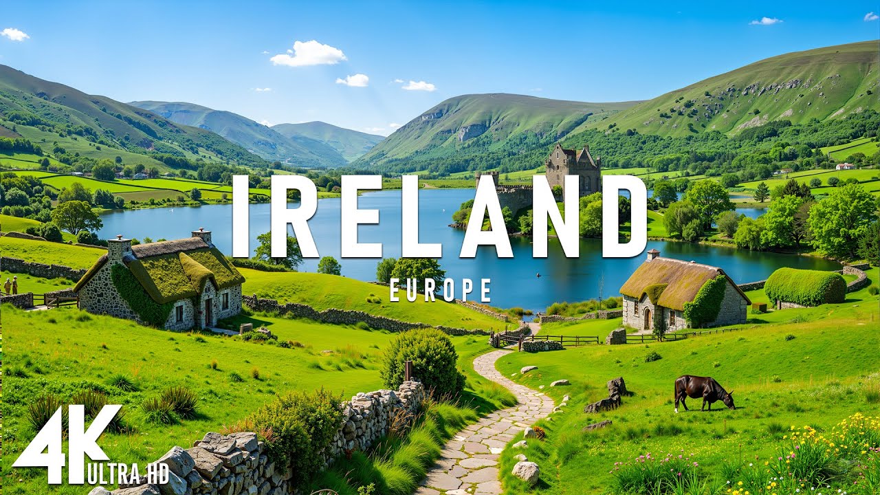 Ireland 4K - Cliffs of Moher & Wild Atlantic Way, Green Horizons & Coastal Calm | Relaxing Music
