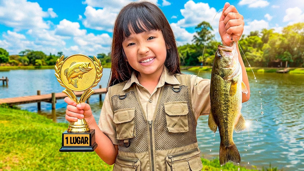 🎣 DESAFIO DE PESCA: OLHA O TAMANHO DESSE PEIXE! (CAMPEÃ!) 🏆