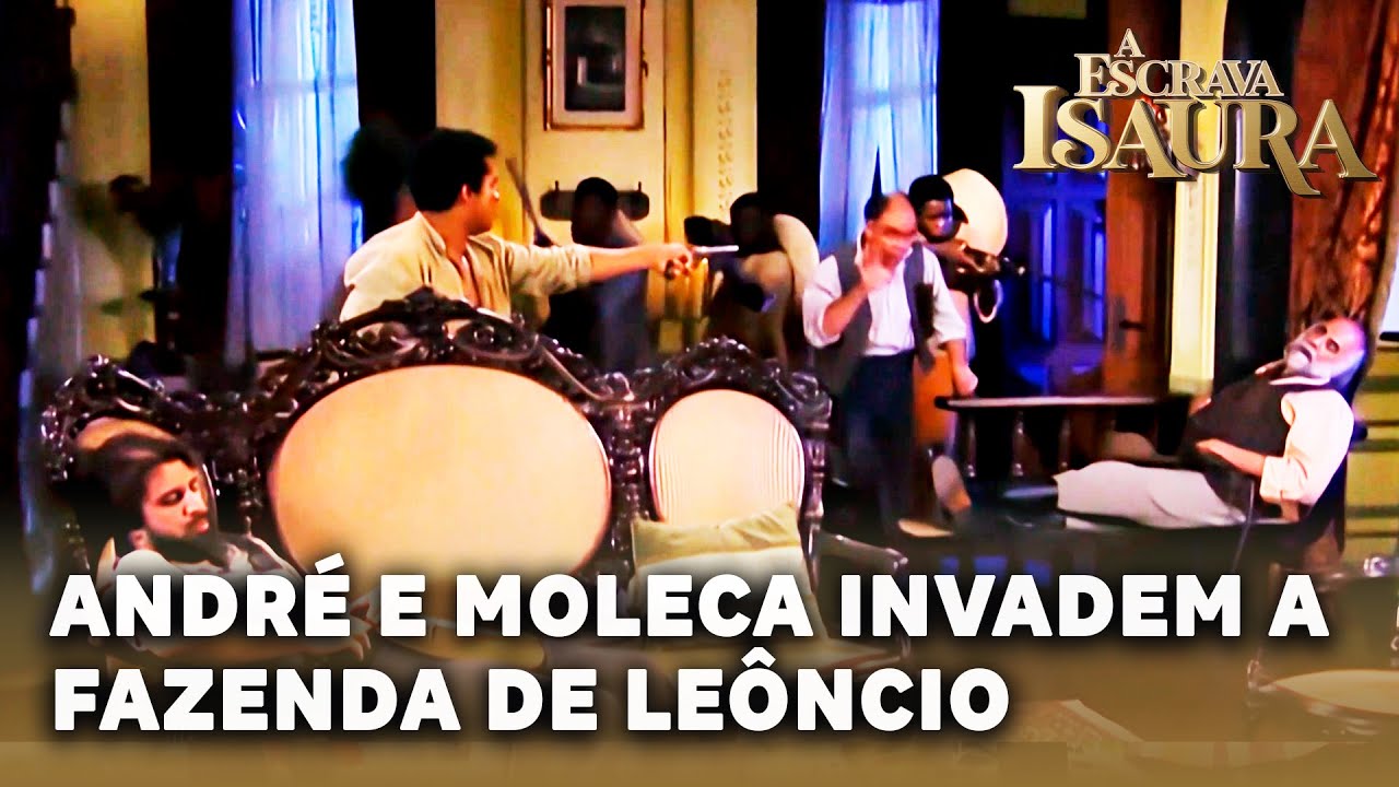 A ESCRAVA ISAURA: André e Moleca invadem a fazenda de Leôncio para resgatar João e Joaquina