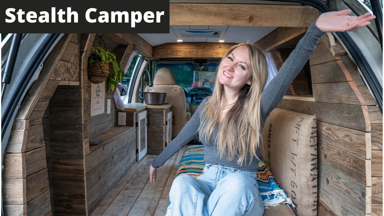 MINIVAN CAMPER CONVERSION | Van Tour of Minivan Converted to Unique Tiny Home