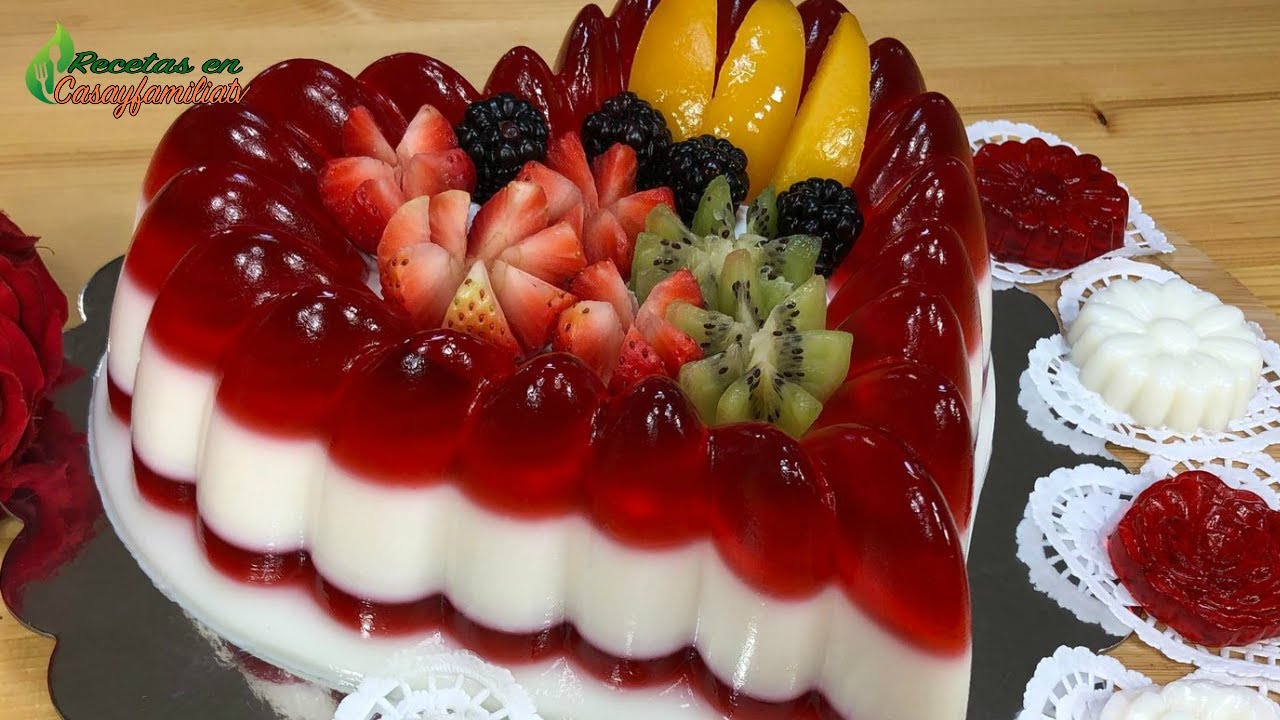 POSTRE DE GELATINA FÁCIL Y RÁPIDO con Yogurt y Leche | SOLO 2 INGREDIENTES