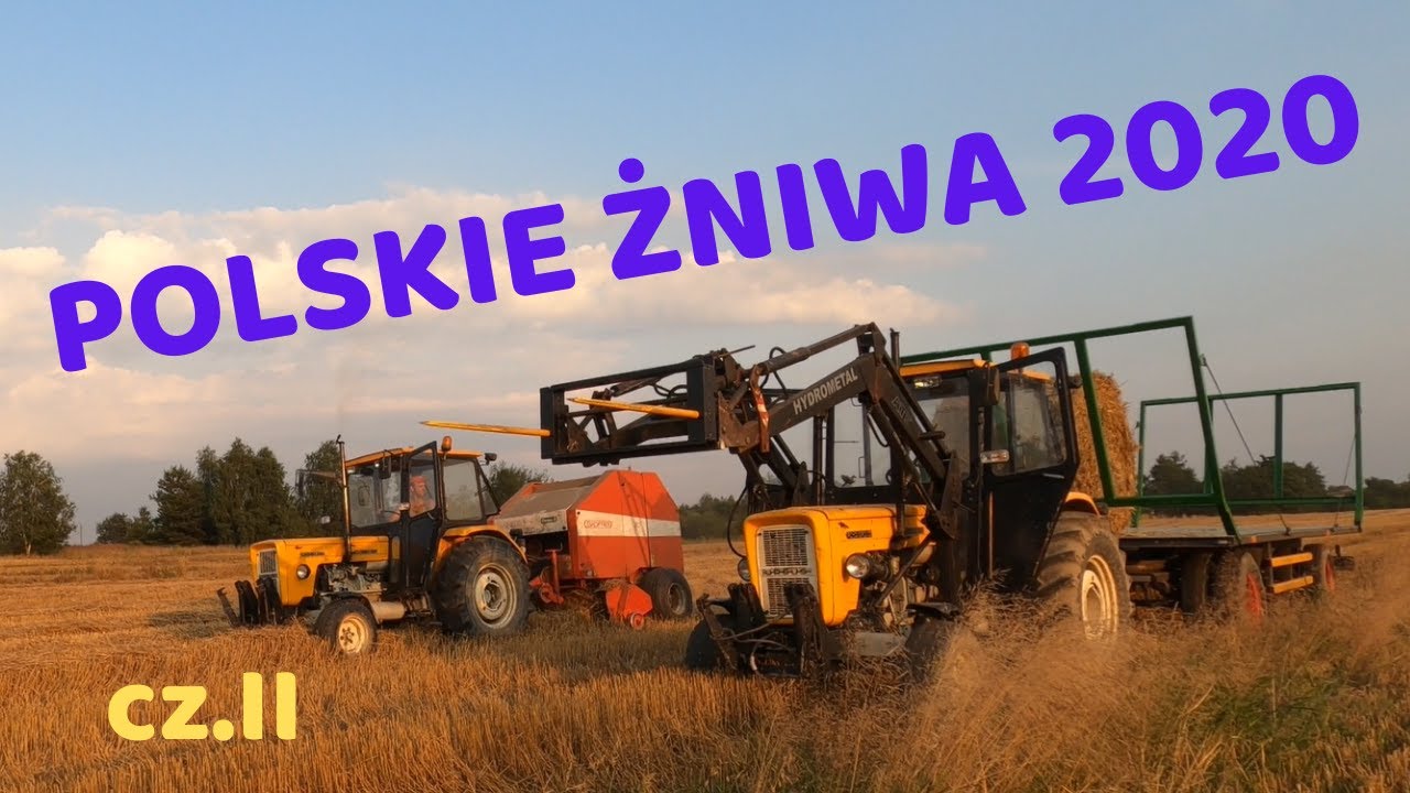 POLSKIE ŻNIWA 2020! cz.II Prasowanie, zwożenie bel, Ursus c-360 3p, Ursus c-330M, Sipma 276/1, Z 224