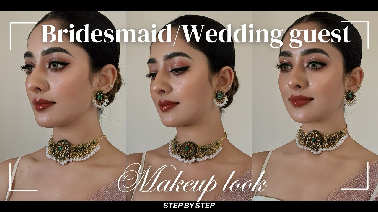 Bridesmaid/Wedding Guest Makeup Look✨step by step |malayalam