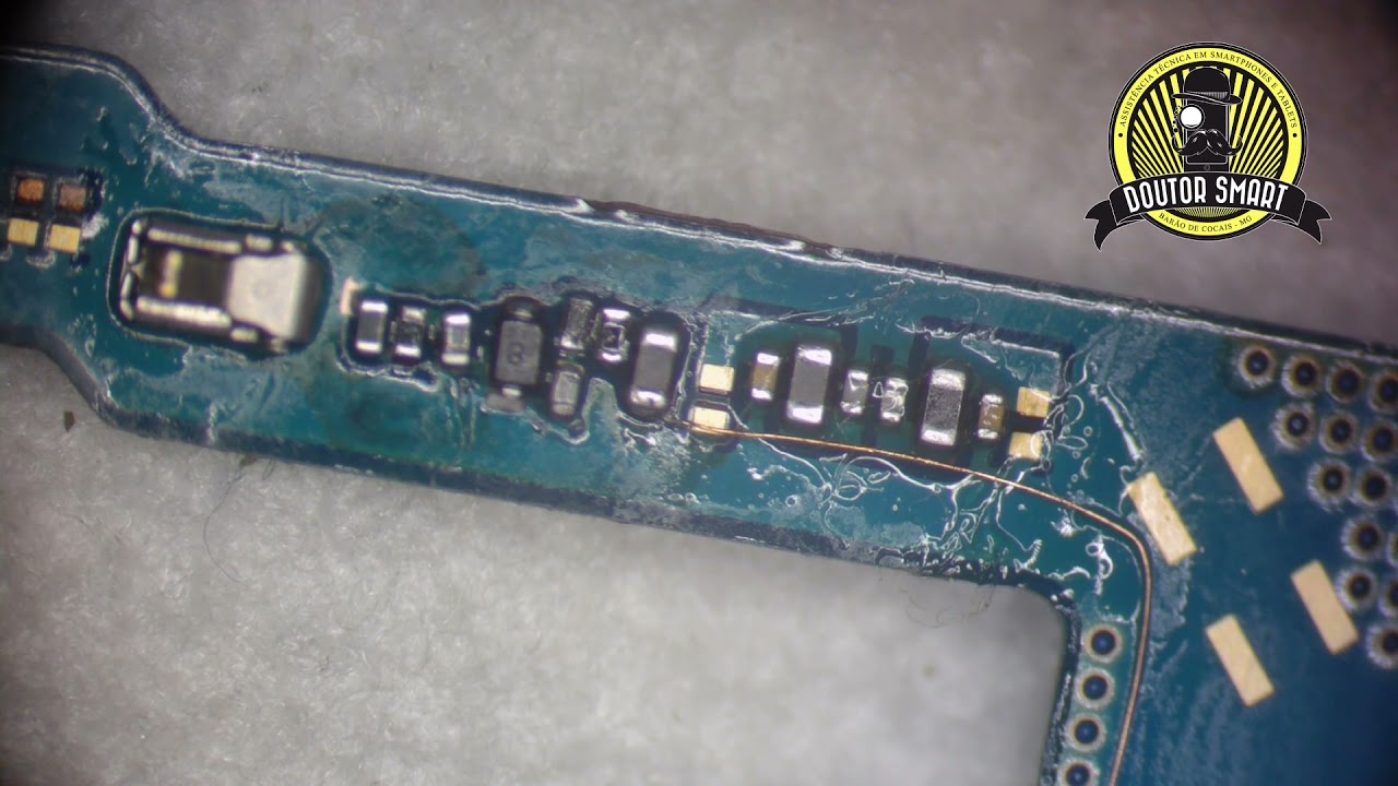 Samsung Galaxy J7 Prime G610 não liga Jumper na linha do botão power Reparo na placa