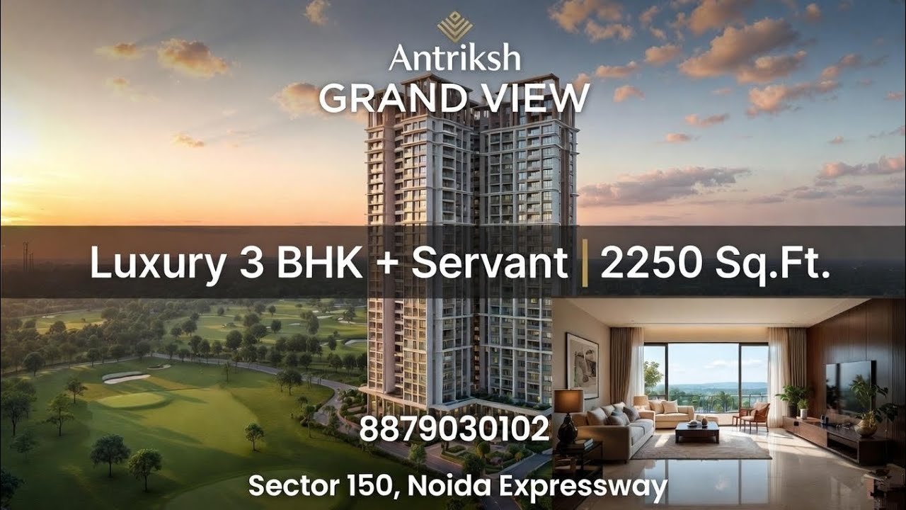 3bhk servant 2250sft Antriksh Grand View, Sector 150. Ready to move. 8879030102