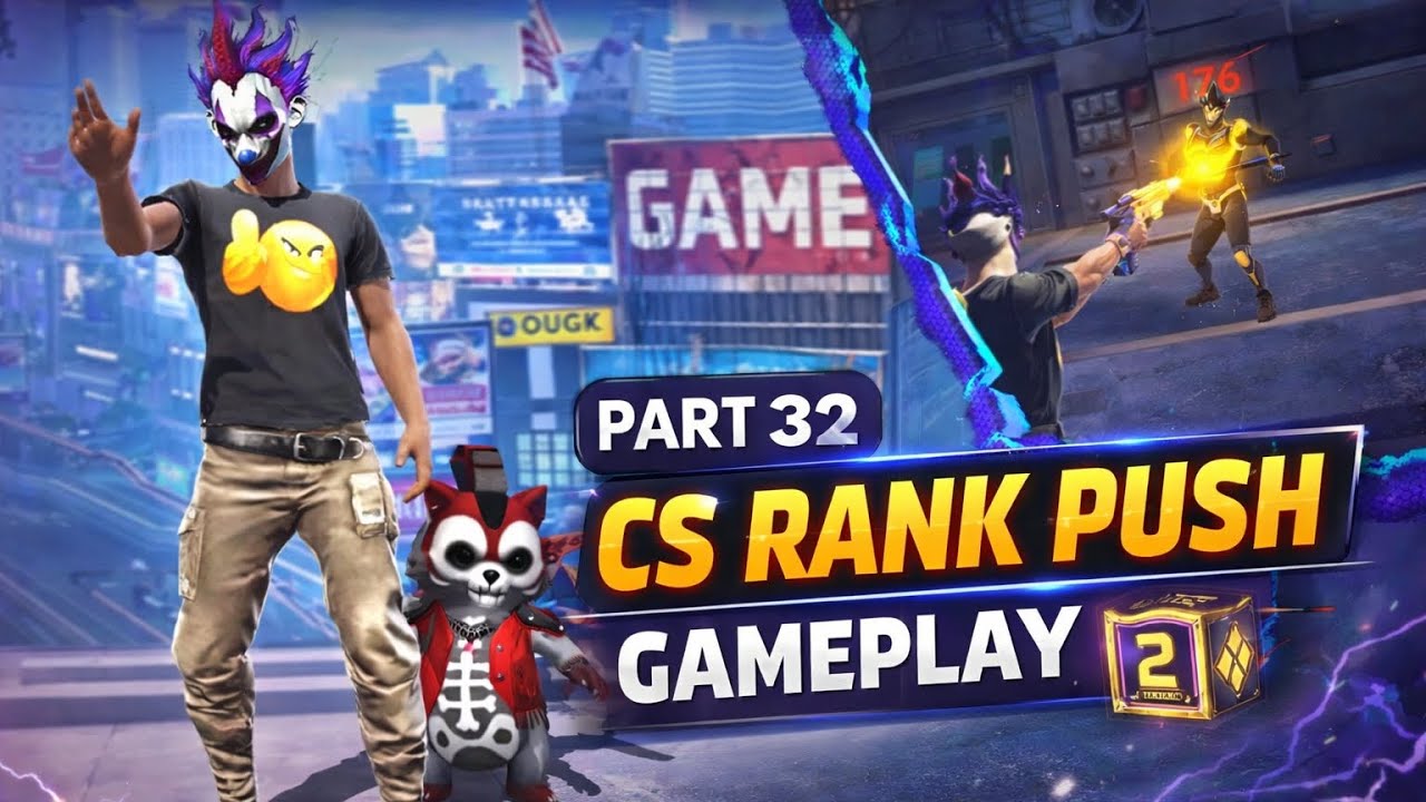 CS Rank Push Gameplay Part 32 | Intense Clutch Matches 🔥 | Free Fire CS Ranked 