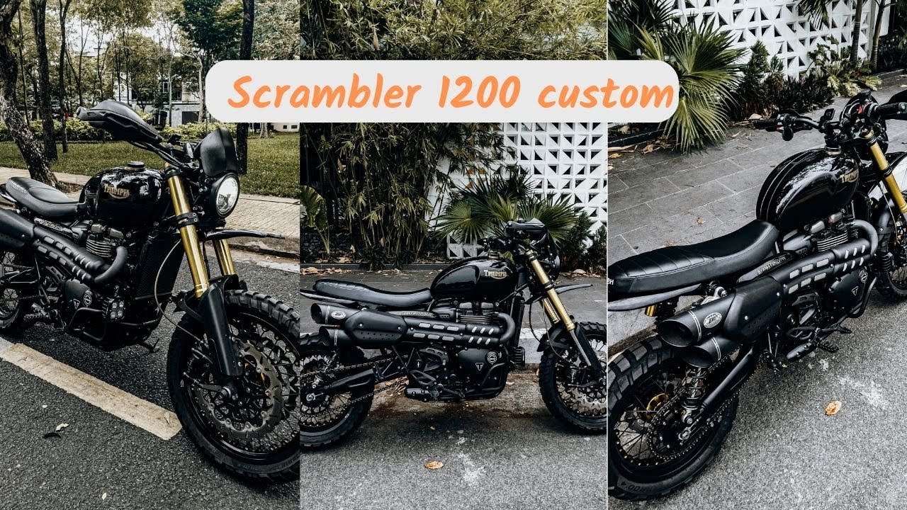 Triumph Scrambler 1200 custom with Zard exhaust