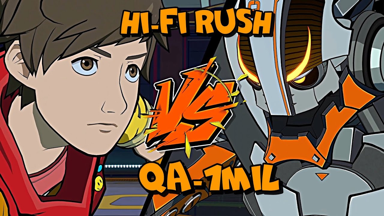 Hi-Fi Rush. QA-1MIL. Кожаный мешок против Мега робота