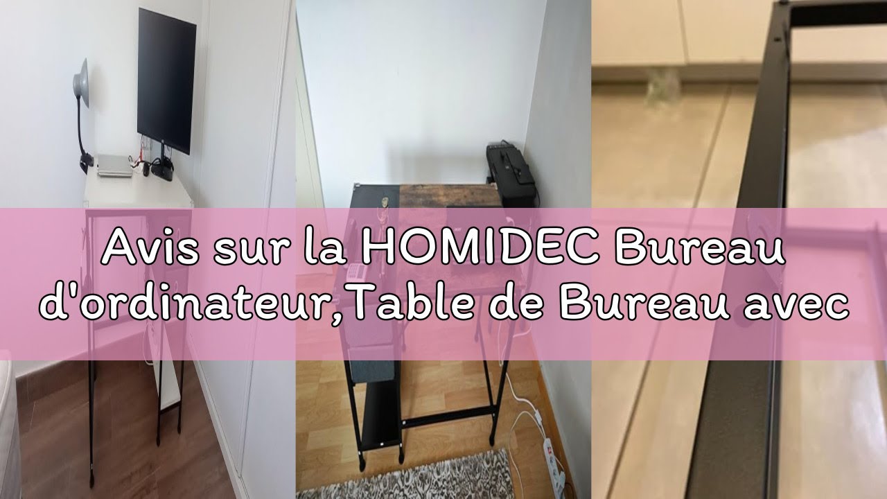 Avis sur la HOMIDEC Bureau d'ordinateur,Table de Bureau avec tiroirs Bureau d'écriture d'étude pour