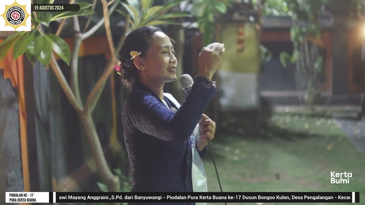 Dharma Wacana Ibu Dewi Mayang Anggraeni.,S.Pd - Piodalan ke -17 Pura Kerta Bhuana || 2024