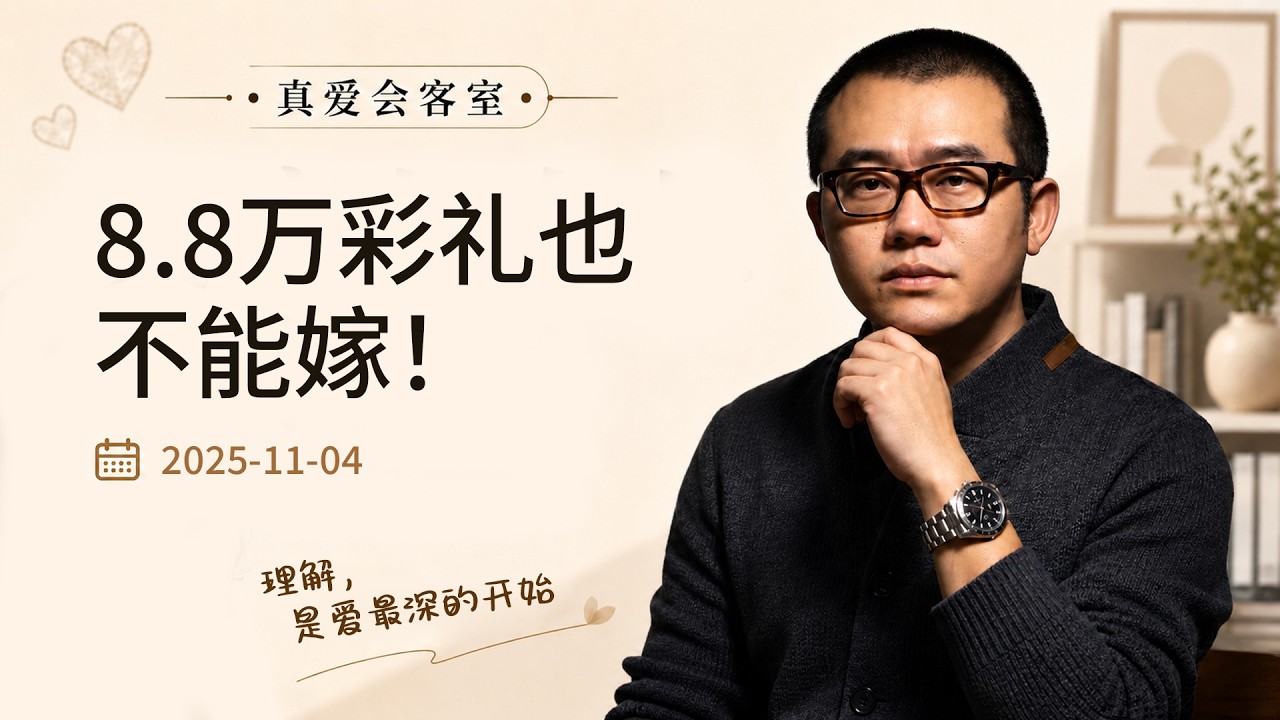涂磊犀利拆解：8.8万彩礼不是爱，是你不敢嫁的证据 | 真爱会客室