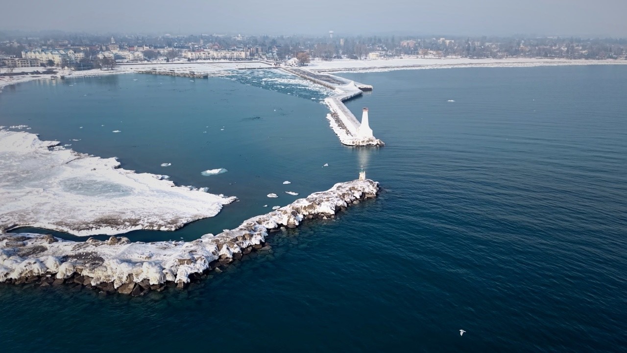 Drone Cobourg Beach, Ontario