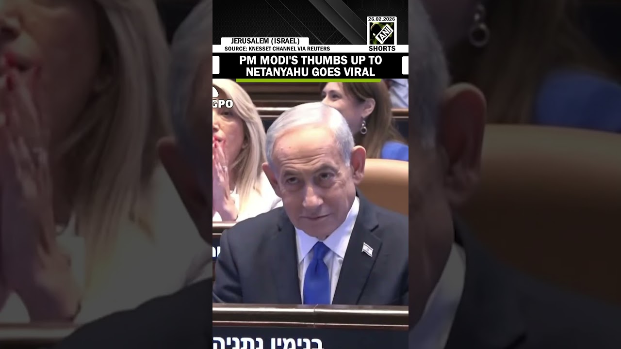 Must Watch Video! PM Modi's thumbs up to Israeli PM Benjamin Netanyahu at Knesset goes viral