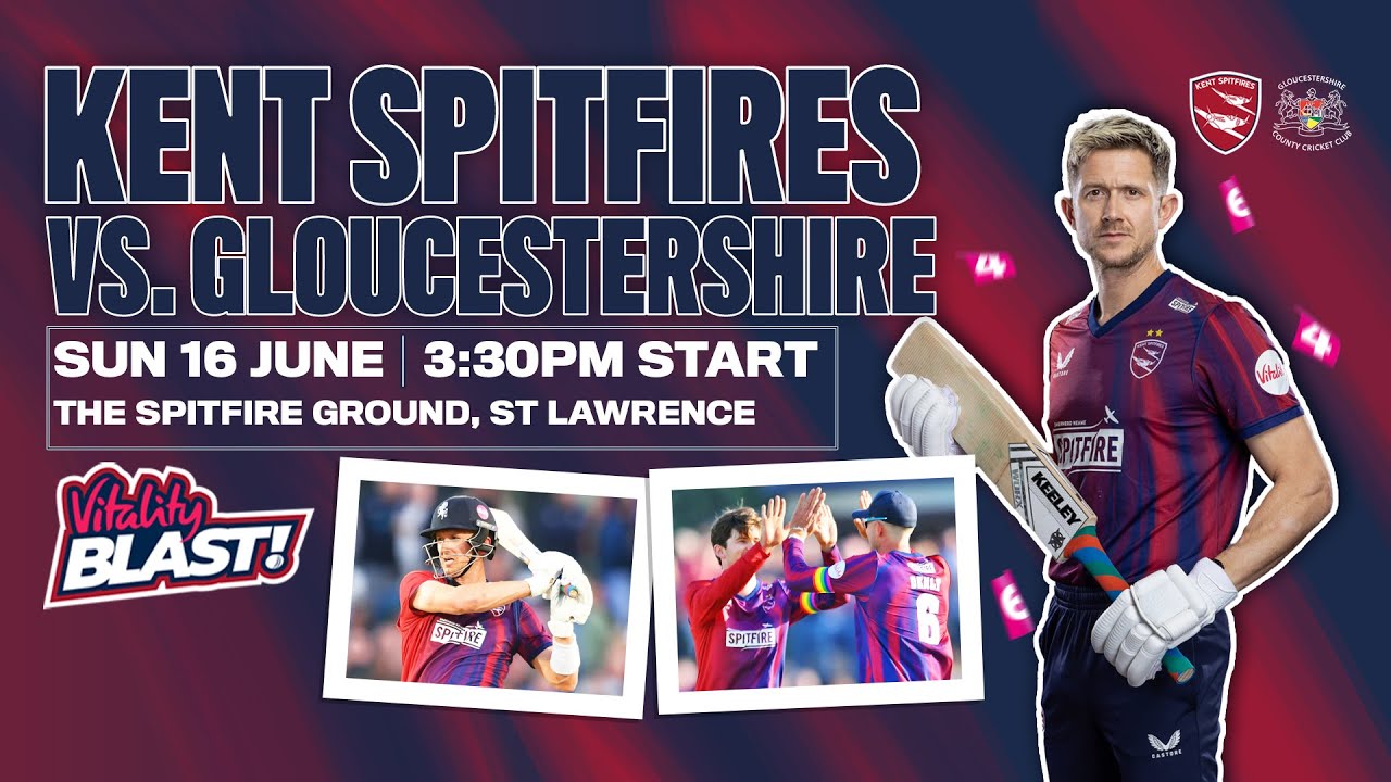 🎥 Highlights | Kent Spitfires vs. Gloucestershire