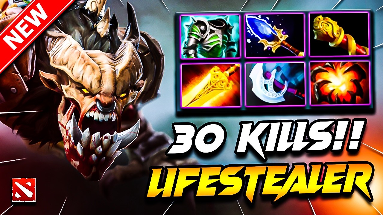 LIFESTEALER Dota 2 Gameplay | x30 Kills!! Lifestealer DOTA 2 Carry Build Pro Gameplay Guide 7.40