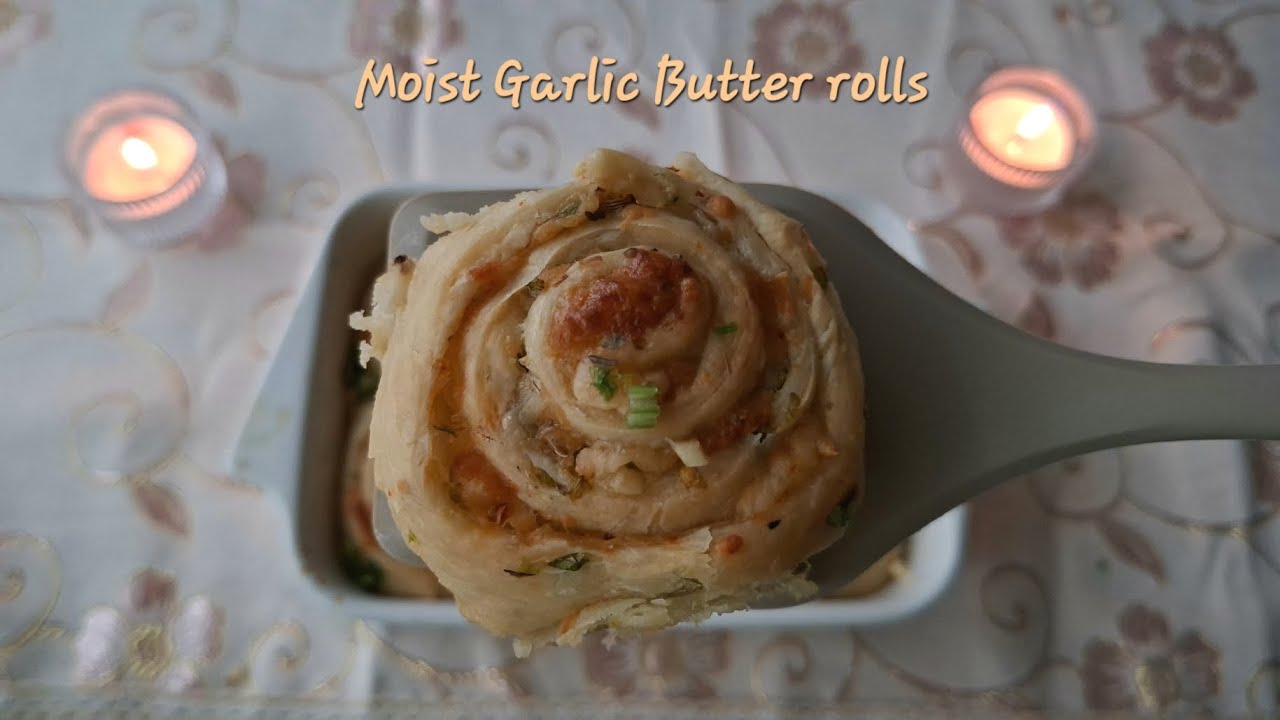 Moist garlic butter rolls | small batch