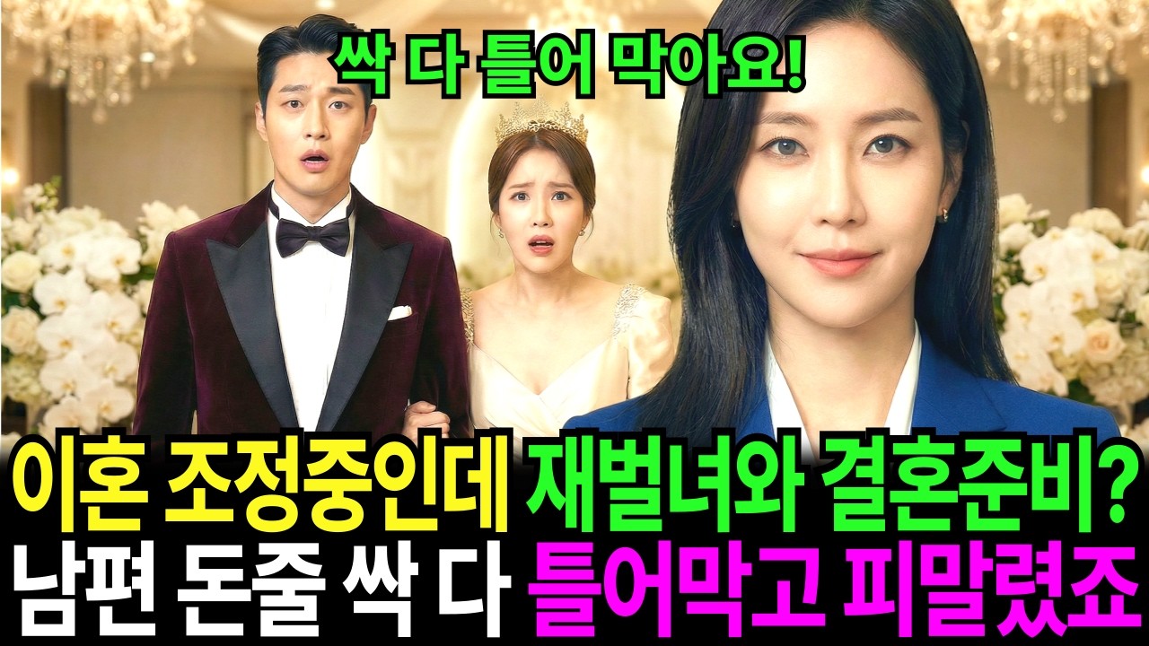 이혼 절차 처리도 다 안 끝났는데 재벌녀와 결혼 준비 끝냈다는 얼굴 뻔뻔한 남편과 모르쇠하는 시댁 식구들,  배신감에 그날로 시댁 돈줄 싹 다 끊고 피눈물 흘리게 만들었습니다.