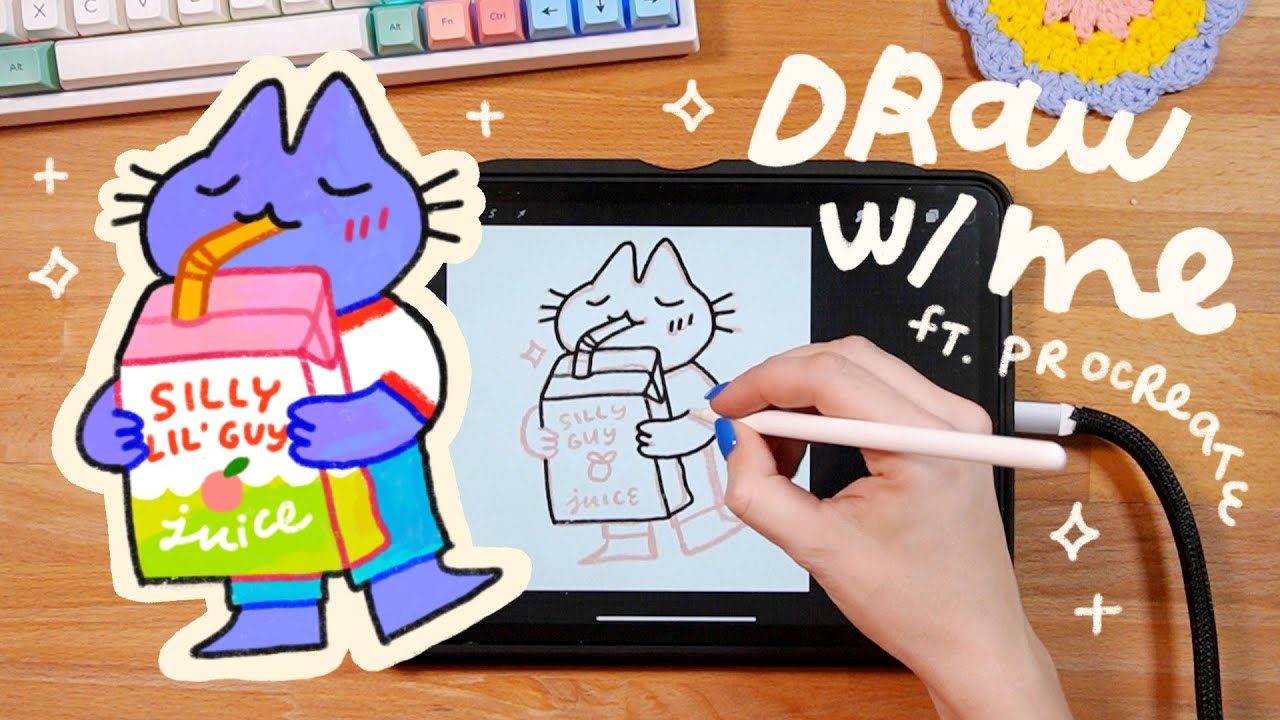 рисуйте со мной!! 🎨✨ как я использую Procreate (кисти + процесс)