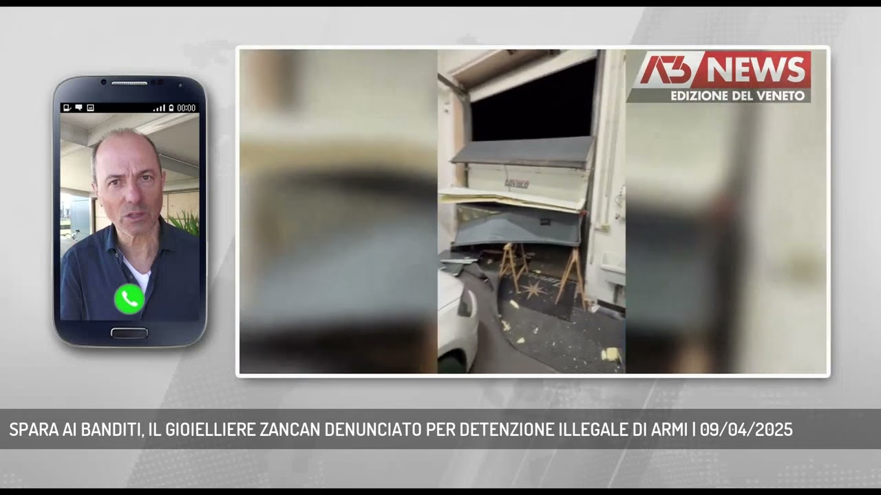 SPARA AI BANDITI, IL GIOIELLIERE ZANCAN DENUNCIATO PER DETENZIONE ILLEGALE DI ARMI | 09/04/2025